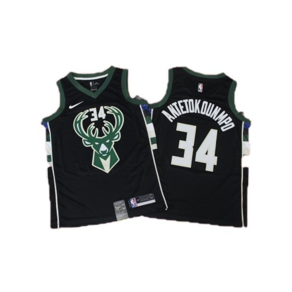 Men's Milwaukee Bucks Giannis Antetokounmpo #34 Black Swingman Jersey - Statement Edition-Pro Kit Vault | Brand New 26/27 Sports Jerseys